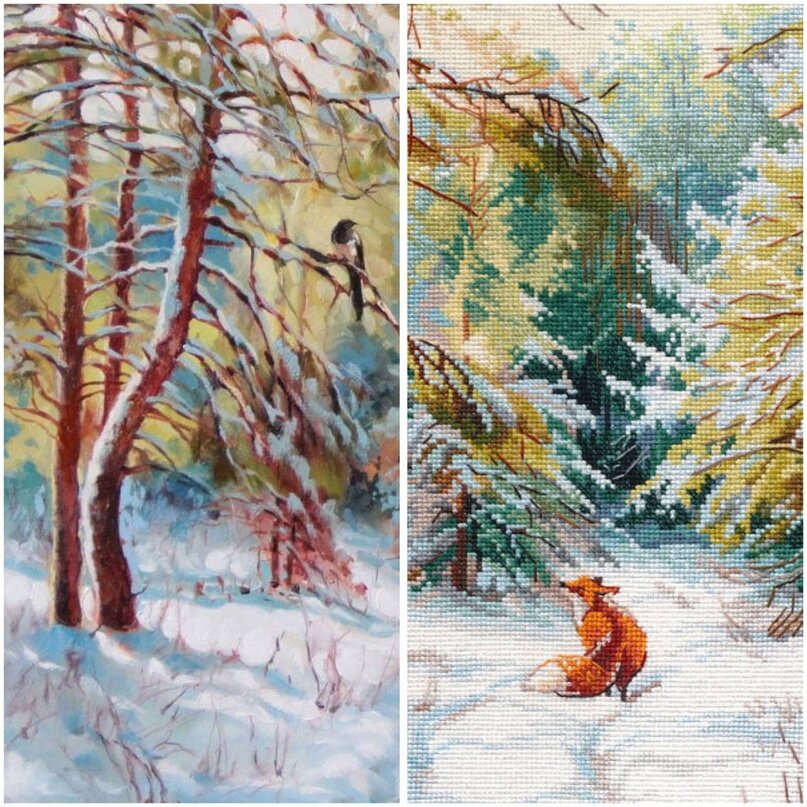 Картины в крестиках: Наборы по картинкам Натальи Головиной
