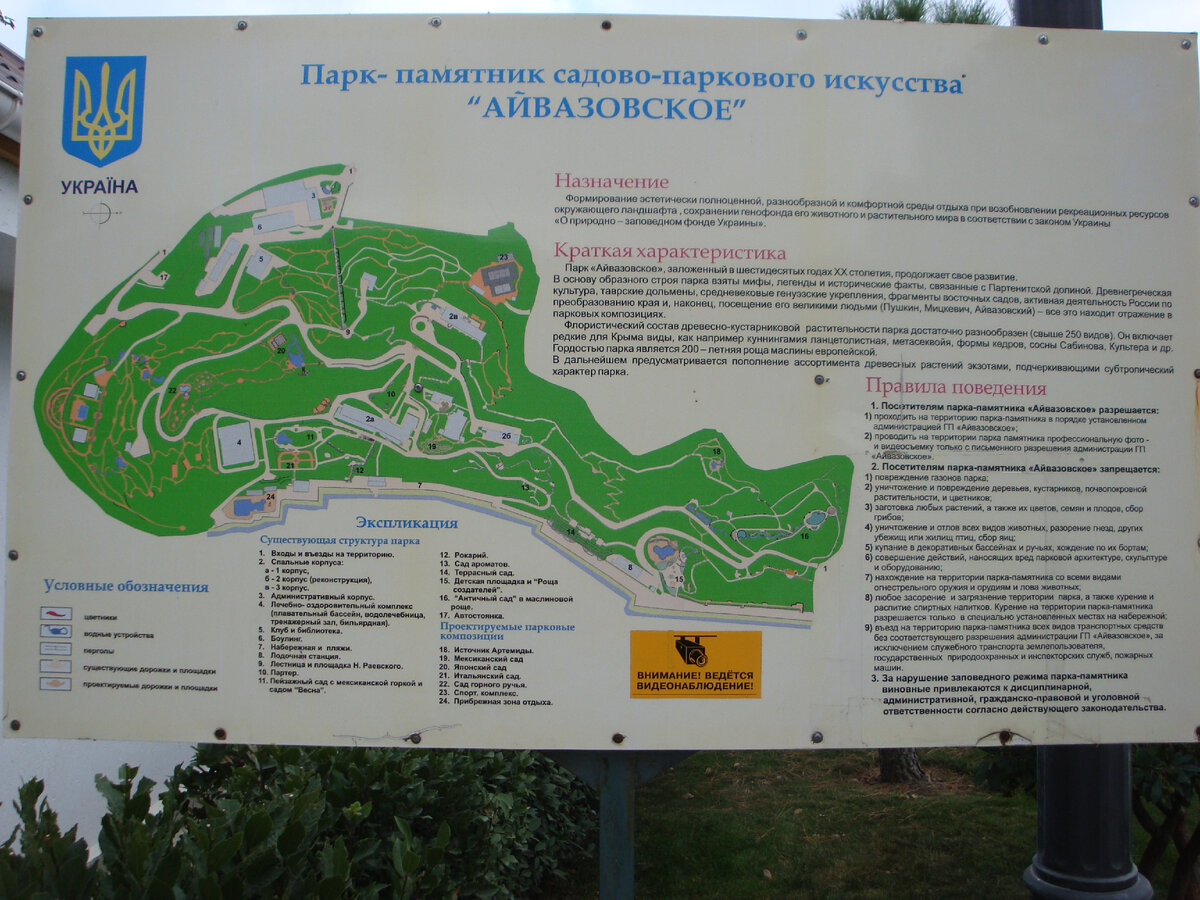 План парка Айвазовского