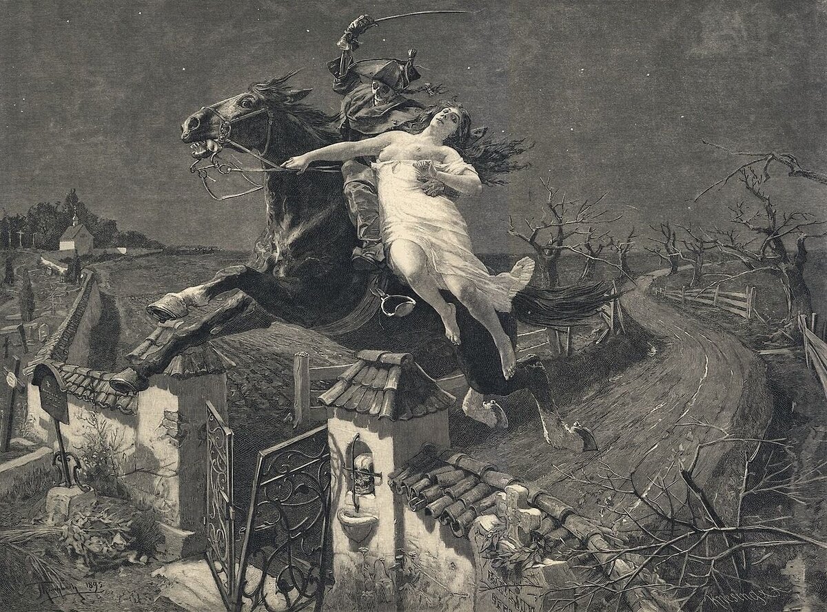 Иллюстрация к балладе "Ленора" Бюргера