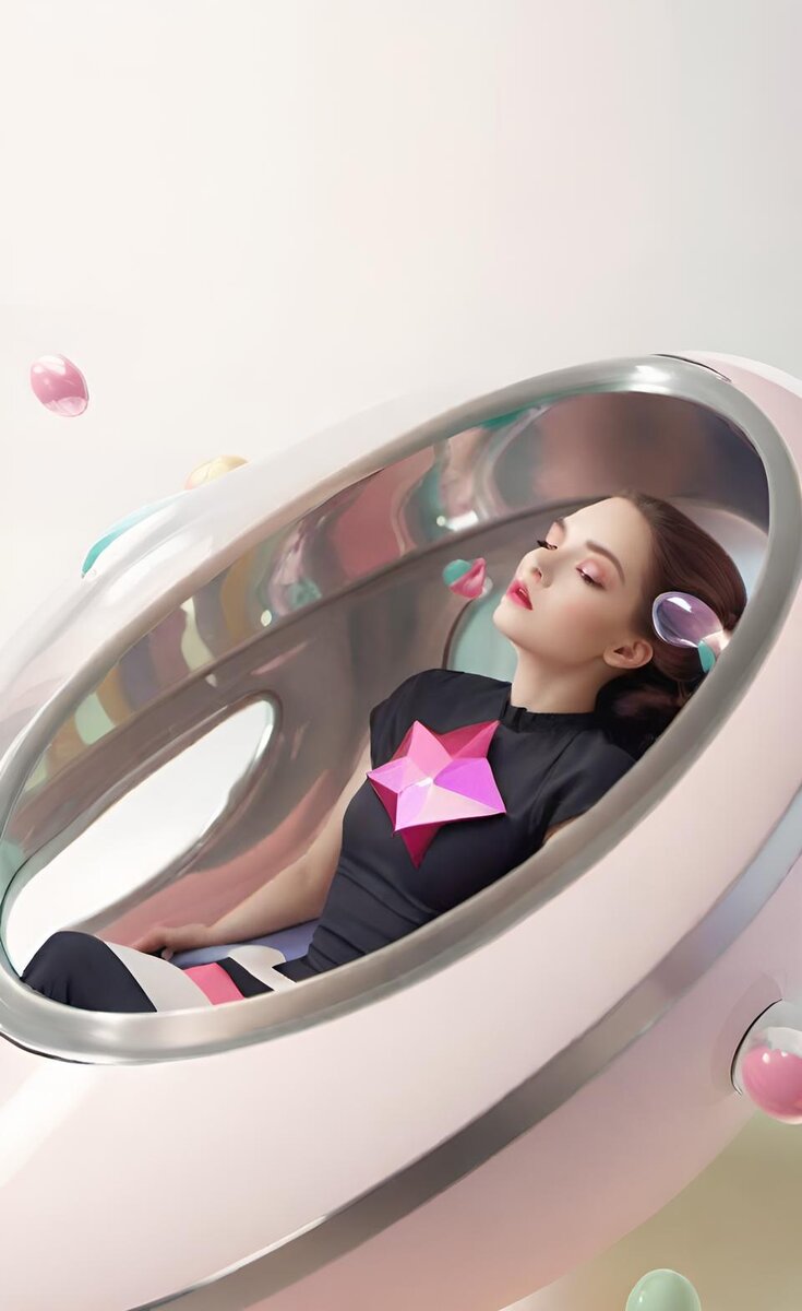 Внутри виртуальной игровой капсулы (нейросеть Dream by WOMBO)