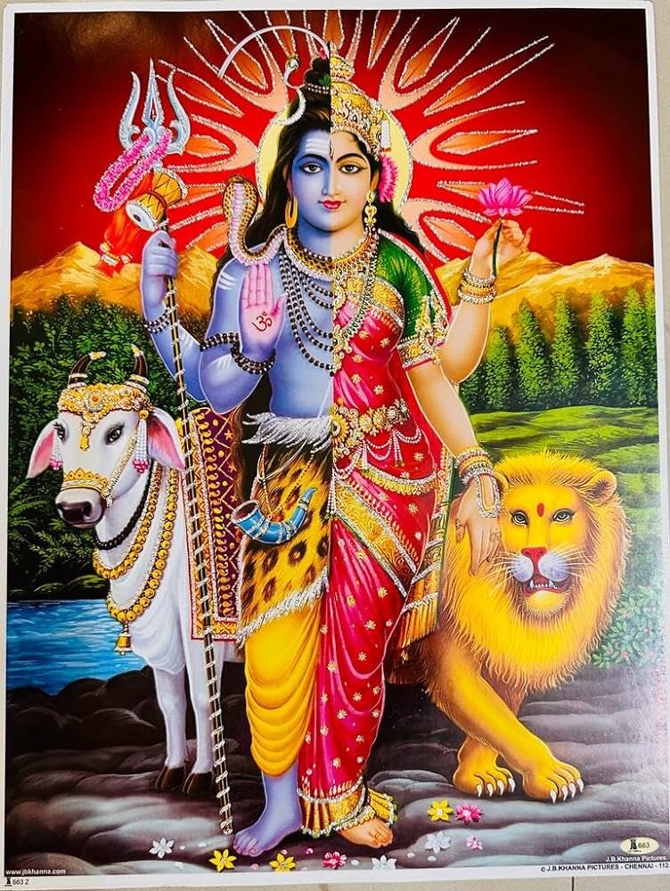 Шива Ардханаришвара - единая форма с Парвати. Изображение: Amazon