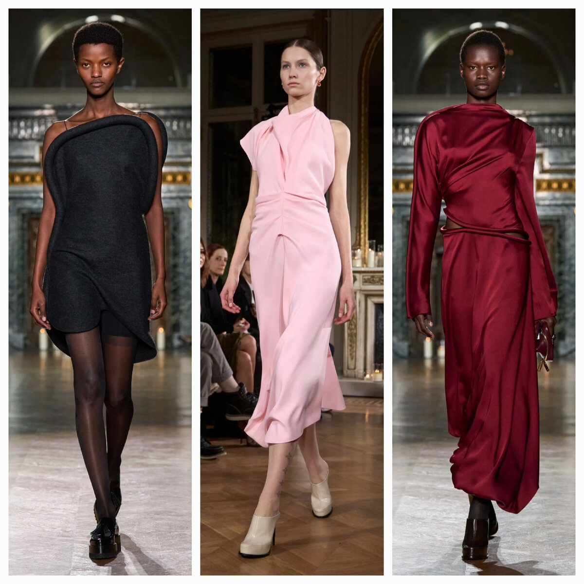 Образы из коллекции Victoria Beckham Fall-Winter 2024. Материал: Victoria Beckham.