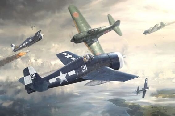 Бой "Хеллкэтов" с "Зеро"