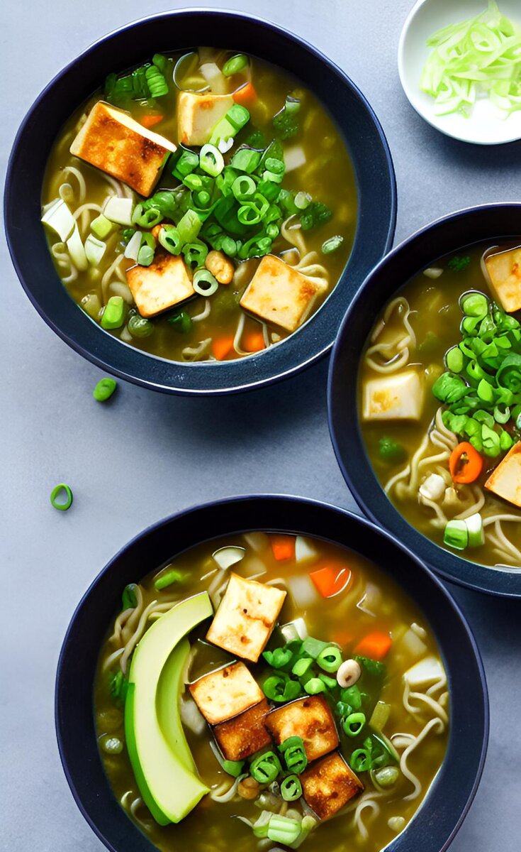 Суп рамен с тофу