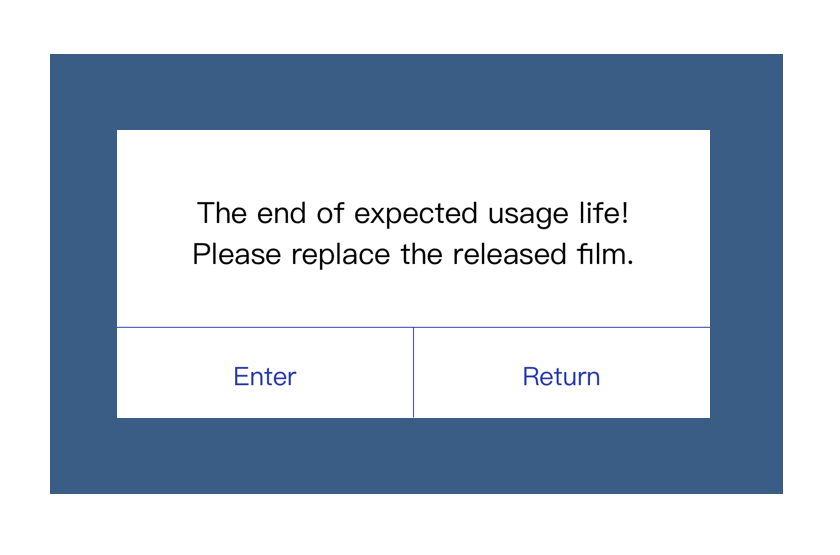 «Срок службы истек! Пожалуйста, замените пленку»