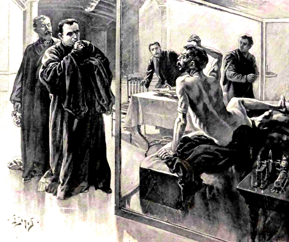 Иллюстрация худ. Анри Ланоса в журнале "Harper’s weekly” к роману Герберта Уэллса «Когда спящий проснется» (1899 г.)