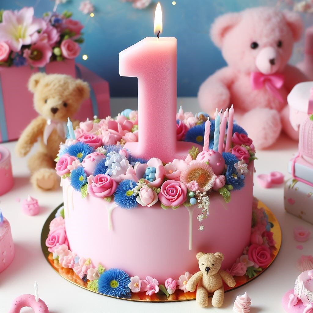 Открытки с днем рождения 1 годик девочке: красивые поздравления для именинницы и родителей