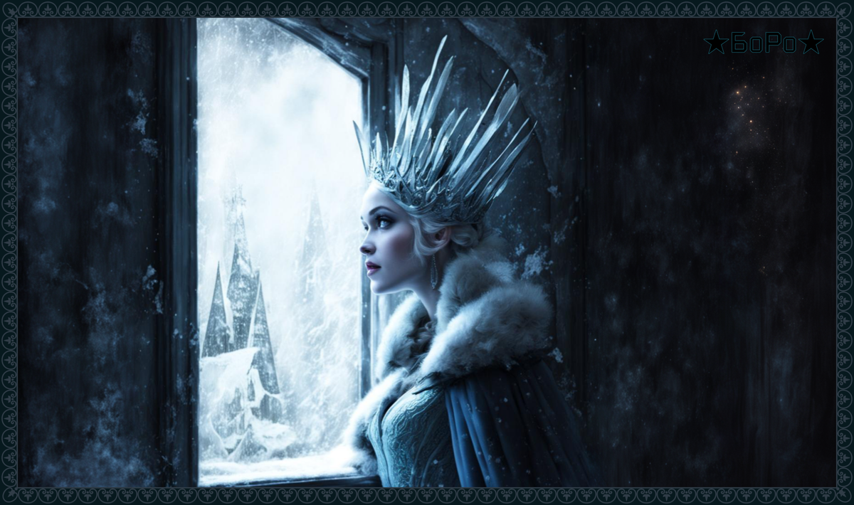 Снежная Королева дома у Кая и Герды.