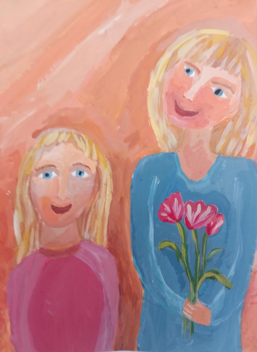 Работы учеников Ивановой Галины .Голышева Даша С днем Рождения! изостудия Колорит. Подольск