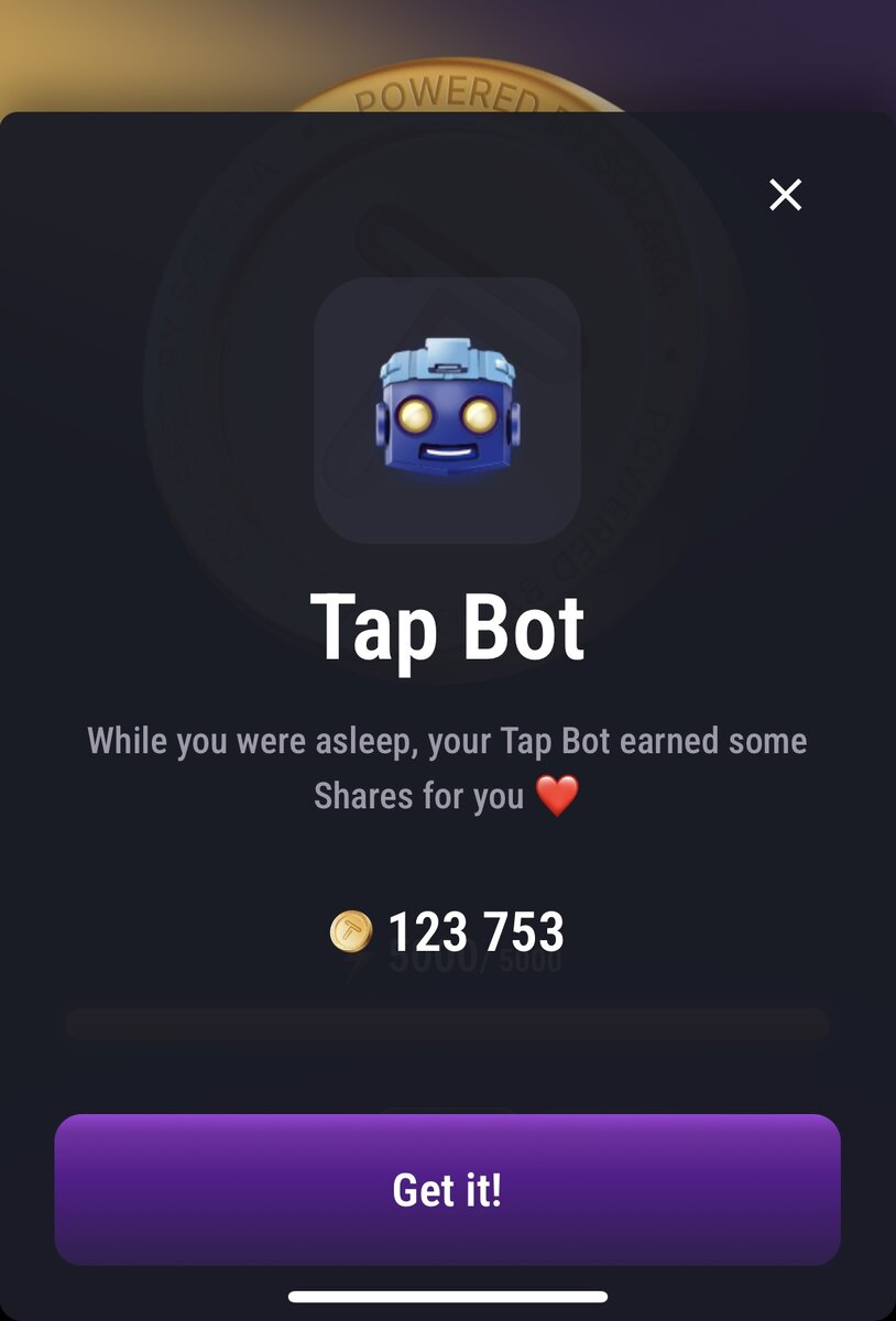 Бот-автокликер собрал максимальное количество токенов и нуждается в разгрузке