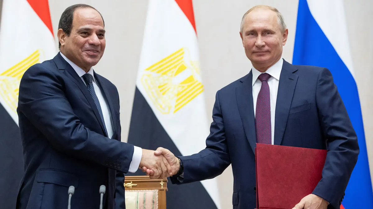 Президент АРЕ Абдул-Фаттах Халил Ас-Сиси и президент РФ В.В. Путин