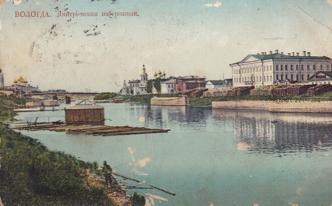 Дмитриевская набережная. Вологда, 1906–1910 годы © PastVu.com
