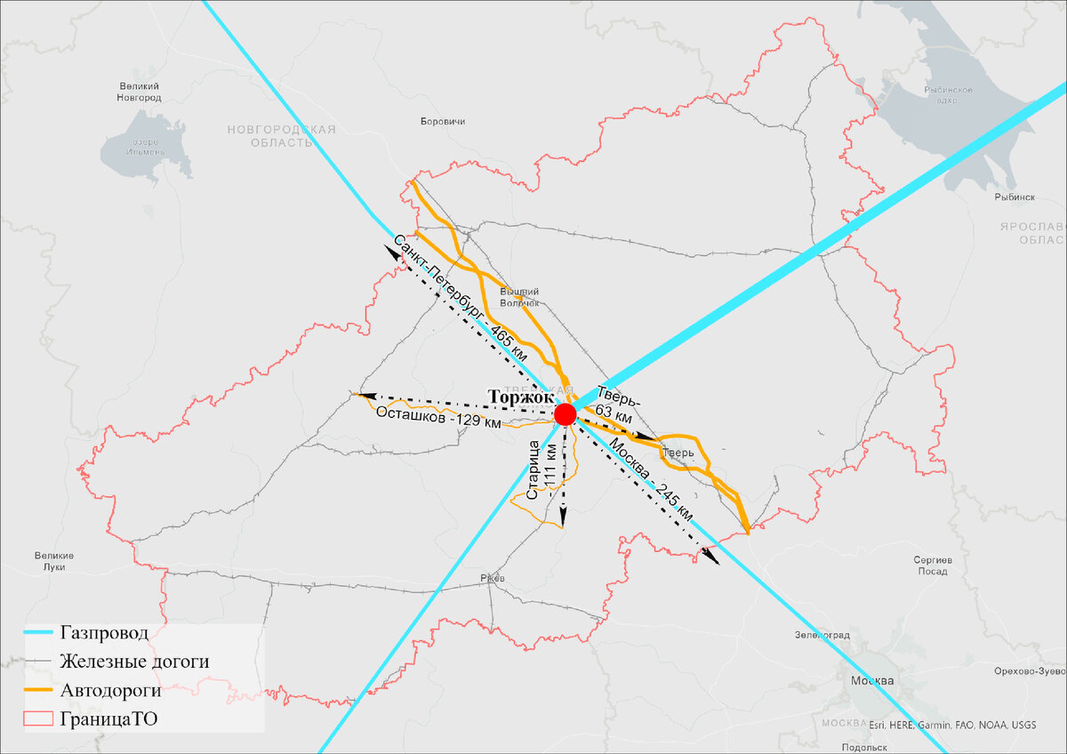 Экономико-географическое положение Торжка, из отчета ЦРЭМГ