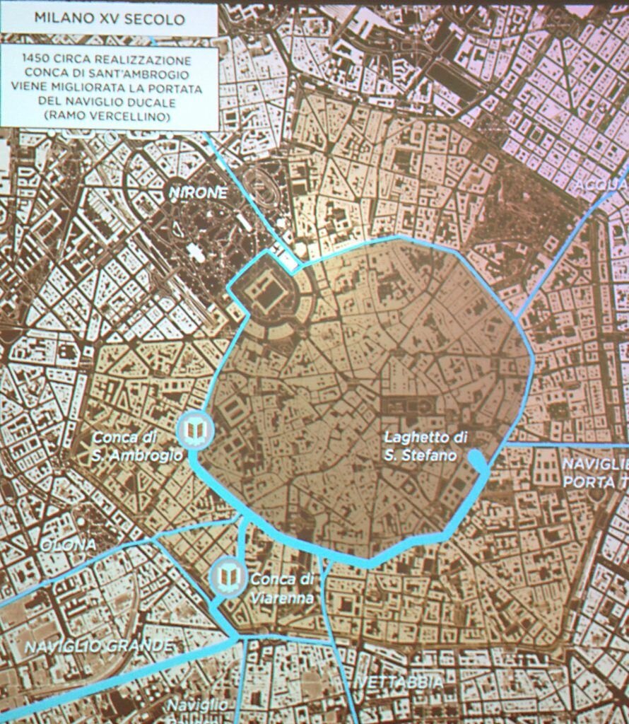 1. Карта Милана 15 века.