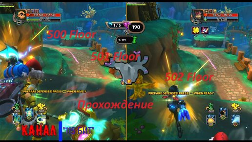 Dungeon Defenders 2. 2 in 1. 500, 501 and 502 floors. Быстрое прохождение, 53 минуты. Открытие более 50 сундуков с подарками.