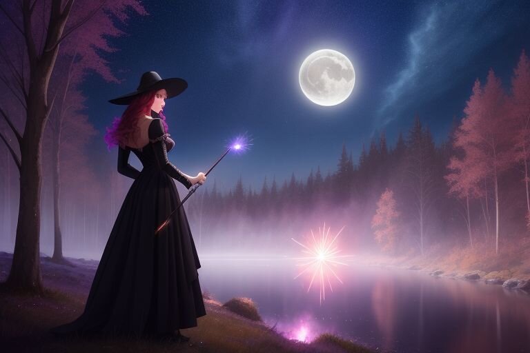 Волшебная юная ведьма от волшебной нейронной сети.  
