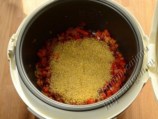 Приготовление булгура с овощами