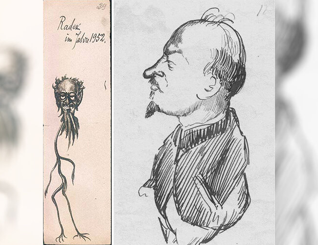 Шарж Бухарина....Бухарин и Радек. 