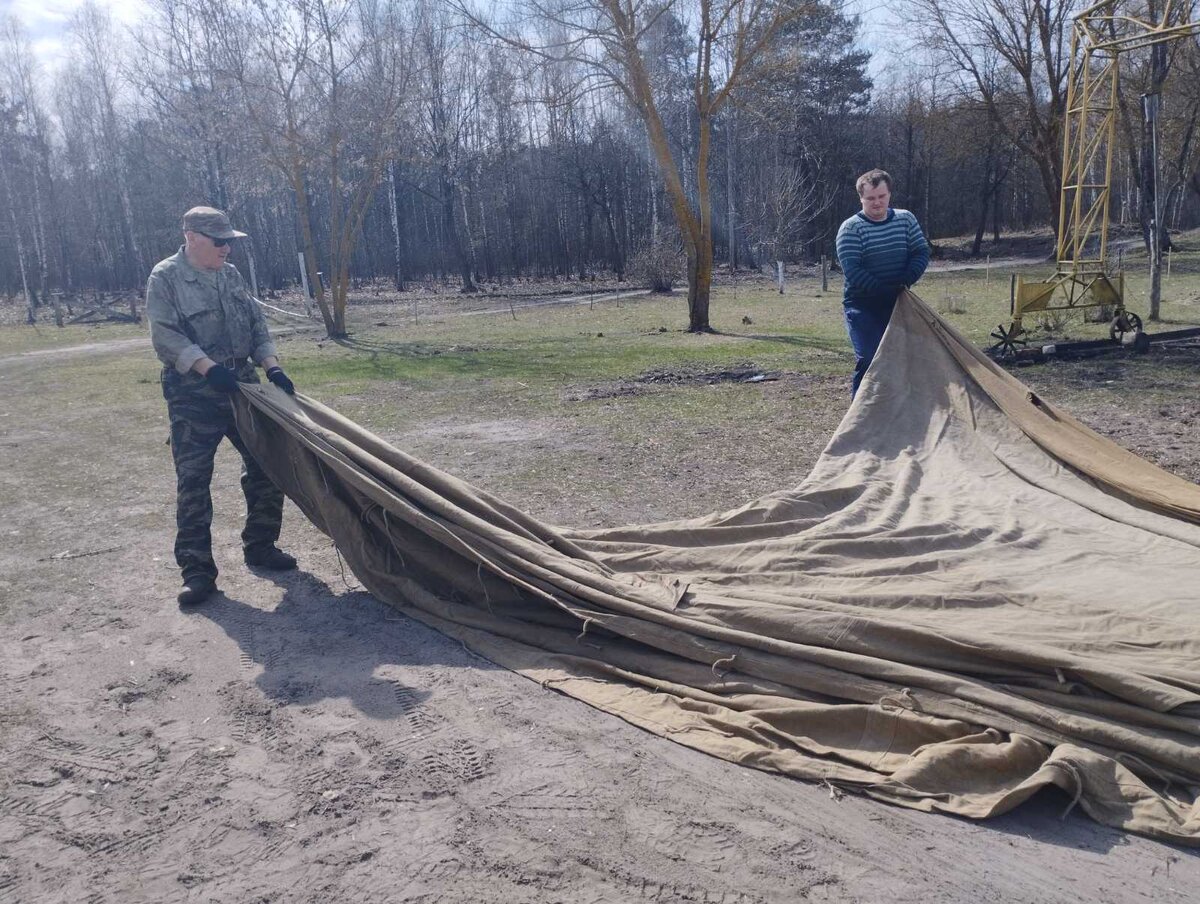 Просушивание брезента