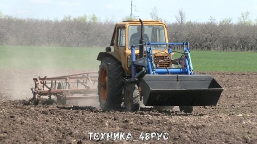 Весенняя культивация - МТЗ-80 с культиватором КПС