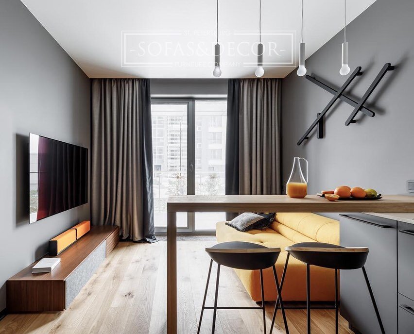 Реализованный интерьер Зины Малышевой, диван Sofas&Decor.