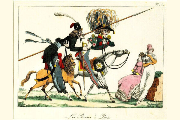    Французская карикатура «Русские в Париже», 1814 год / Brown University Library