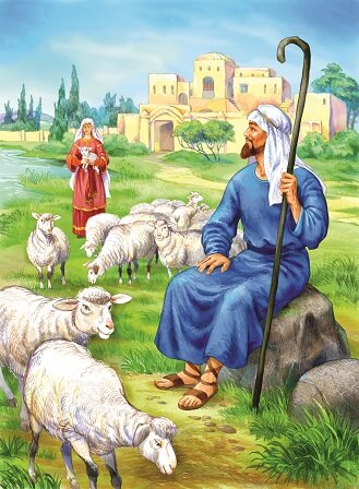 Рисунок из книги Герцеля "Акива-пастух". Художник Александр Лебедев. 