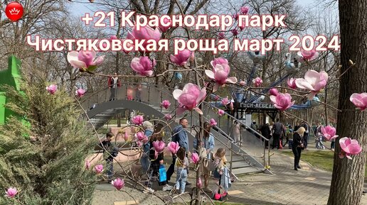 ☀️+21 Краснодар Парк Чистяковская роща март 2024.