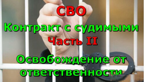 СВО. Контракт с судимыми. Часть II. Освобождение от ответственности.