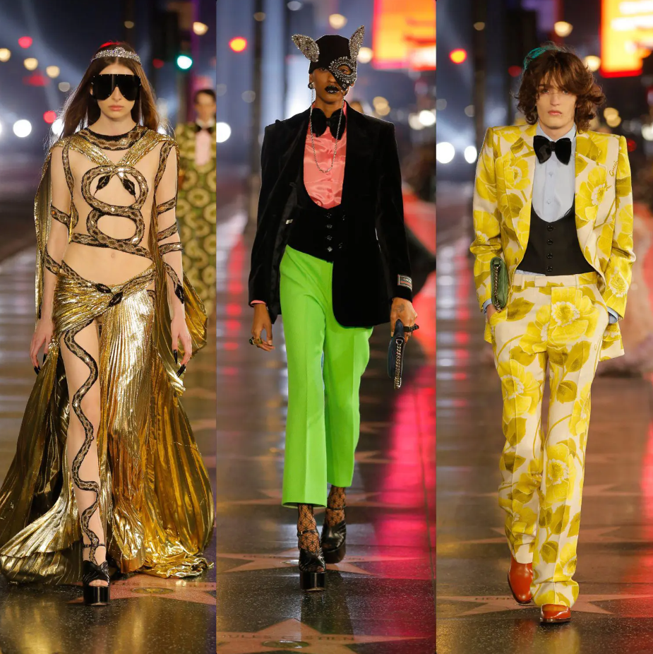 Показ Gucci весна-лето 2022 под руководством Алессандро Микеле. Согласитесь, это неудержимый гламур.