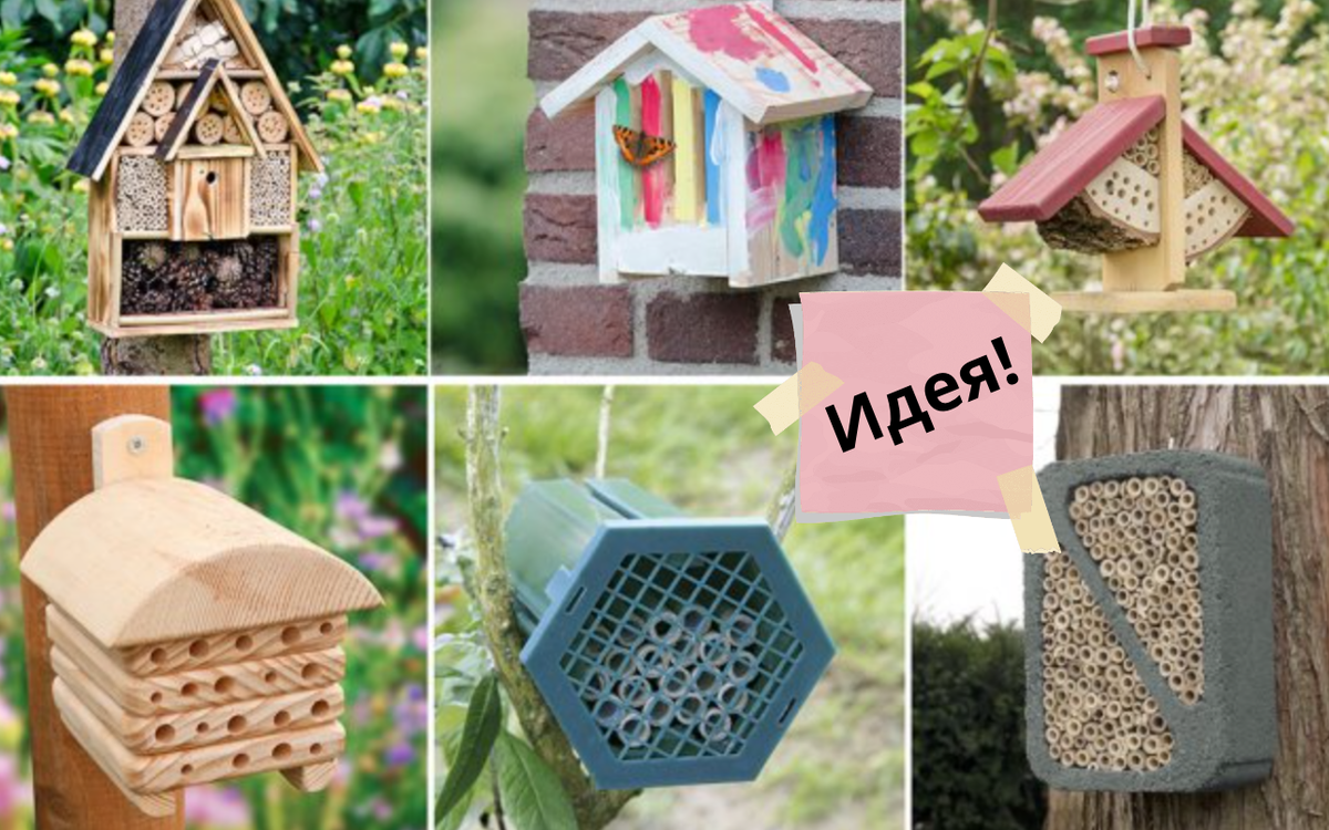Идеи домиков для полезных насекомых (источник фото: ogorod.ru)