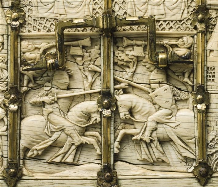 Турнирный поединок Клижеса с Ленселотом (фрагмент Cl. 23840)