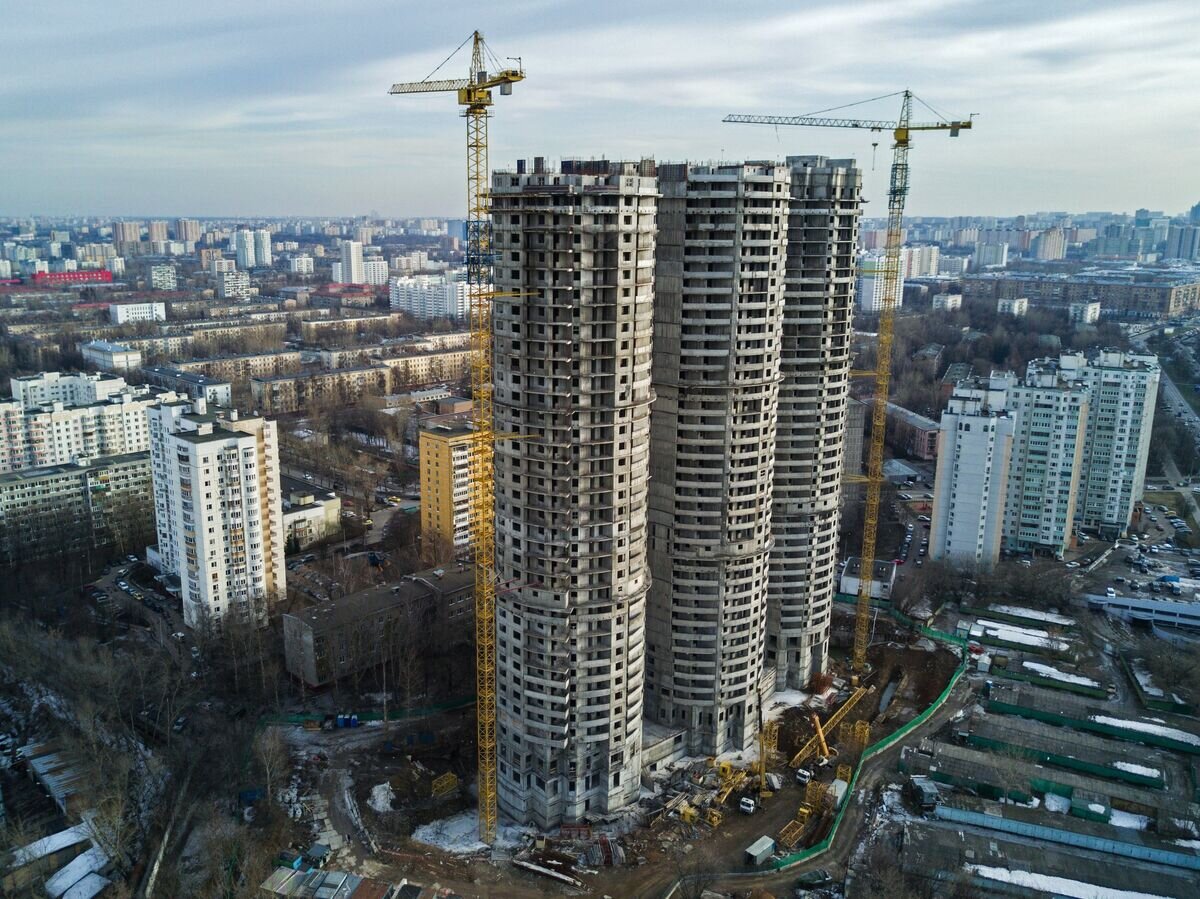    Строительство жилых домов на Профсоюзной улице в Москве© РИА Новости / Максим Блинов