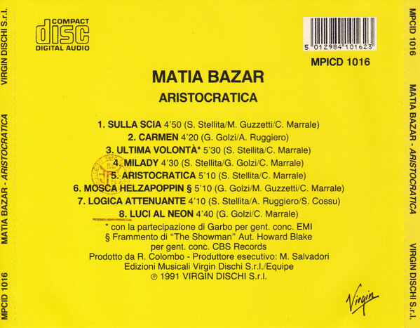 Изображения с сайта discogs.com. Лицевая обложка использована в качестве заглавной иллюстрации.