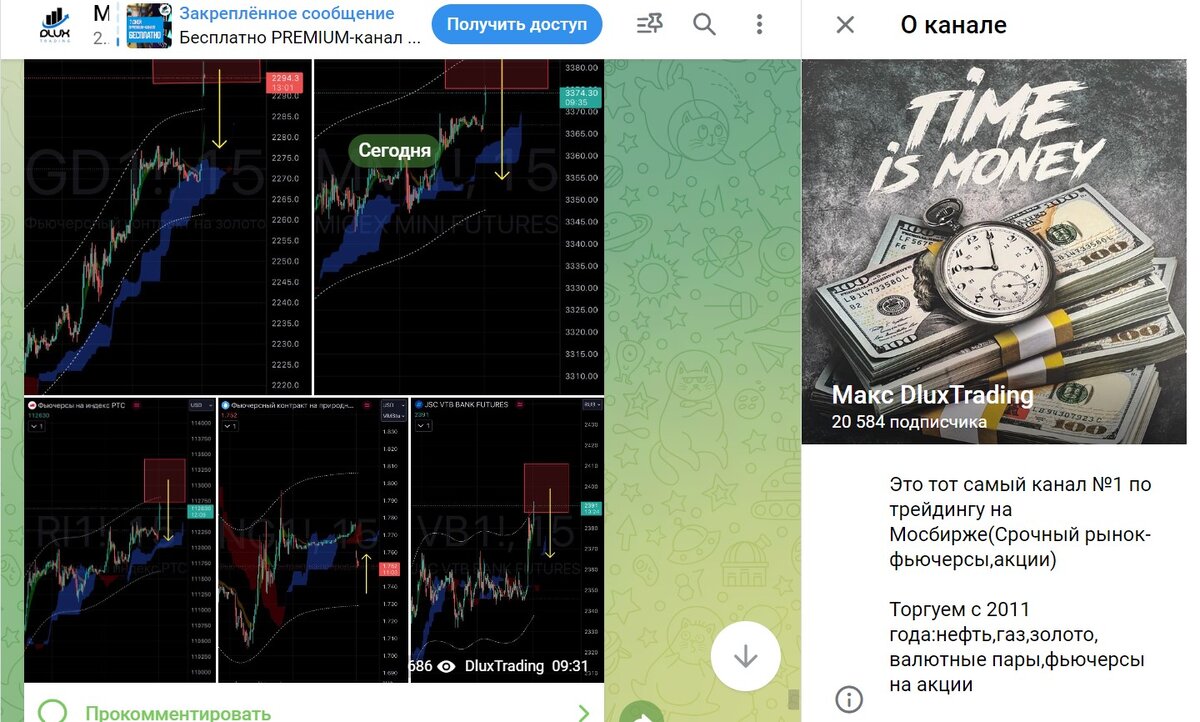 Канал торговых сигналов Dlux Trading.