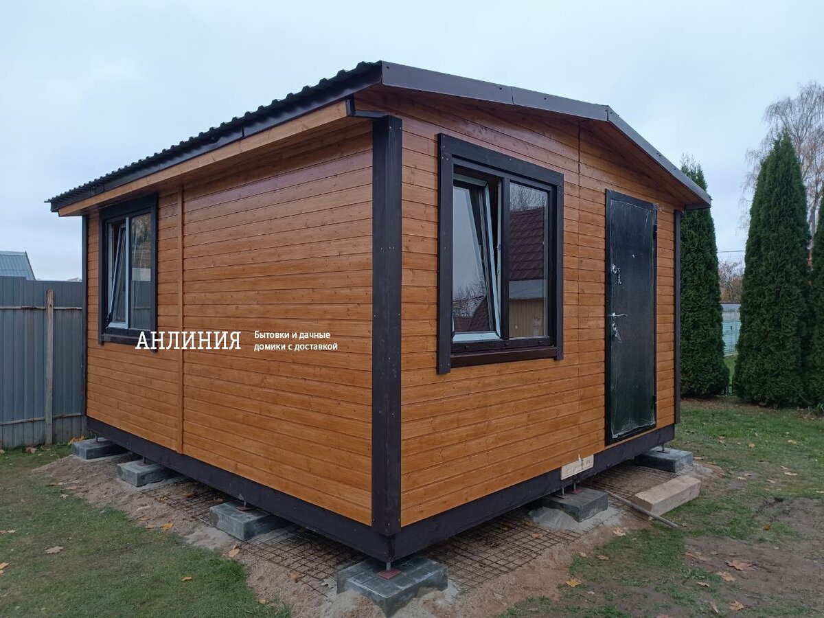 Дачный дом Подольск - двухмодульный домик 4,0 х 5,2 с односложным утеплением 50 мм