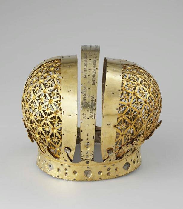 Самсон Ларионов, корона императрицы Екатерины |, 1723 г., Музеи Московского Кремля, г. Москва. До наших дней сохранился только остов - позолоченная серебряная основа.