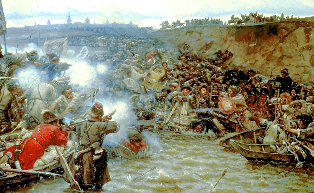 В. Суриков, "Покорение Сибири Ермаком Тимофеевичем".