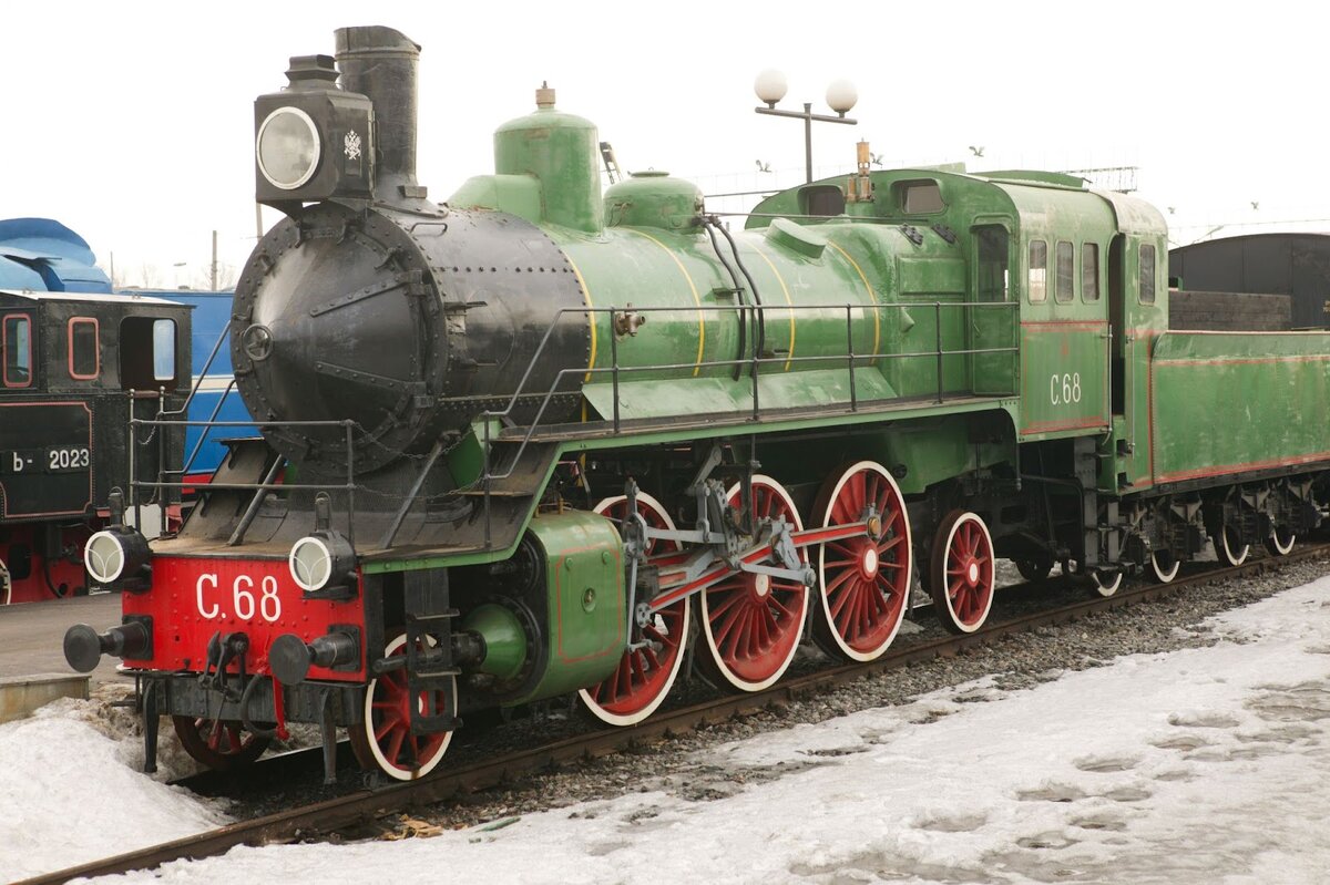 Паровоз С68, музей железнодорожной техники на Варшавском вокзале Октябрьской железной дороги
