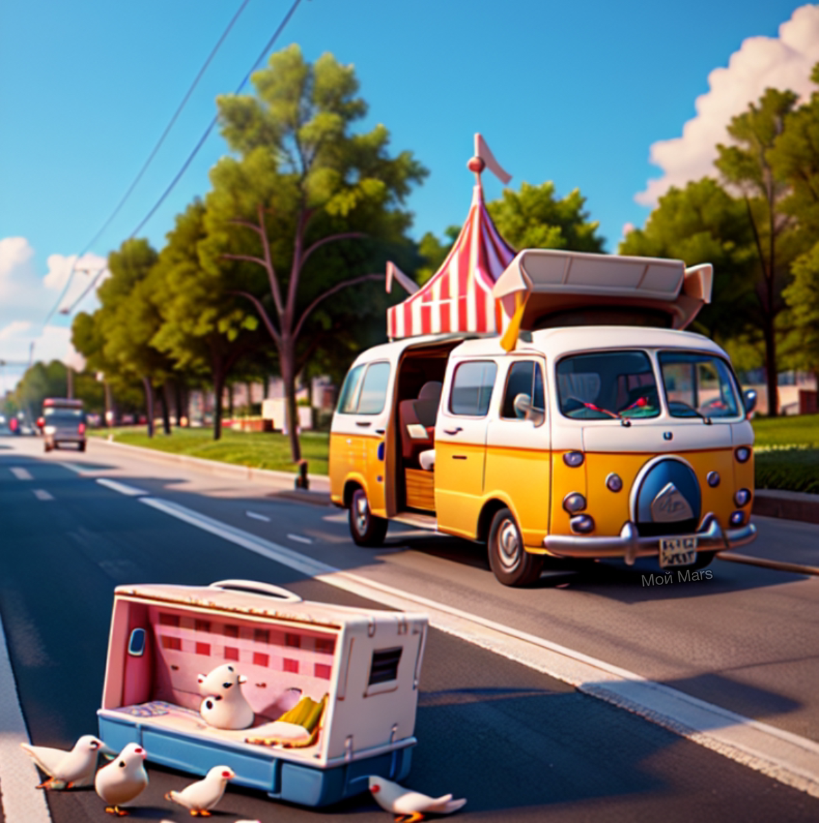 Голуби из циркового фургончика 