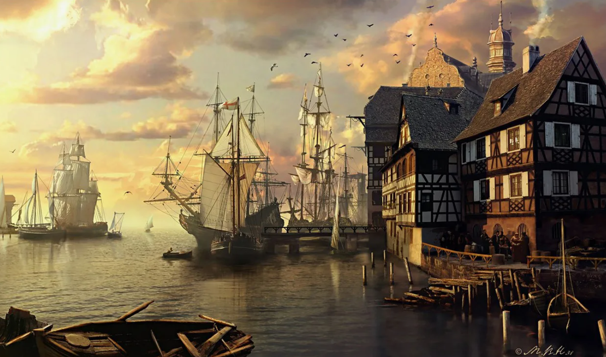 Торговый город Ганзейского Союза XVII век.