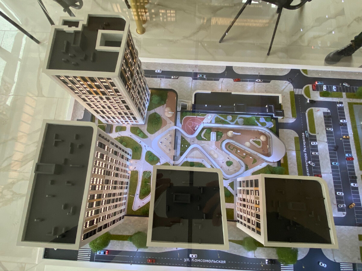 ЖК Аурум - вид сверху, макет застройщика 