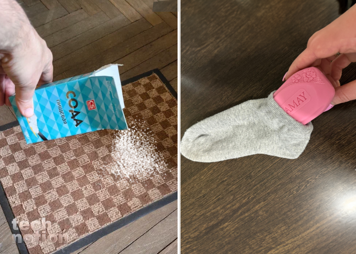 Зачем соду сыпать на коврик в прихожей, а мыло засовывать в носок: 10 секретов уборки от хитрых клинеров