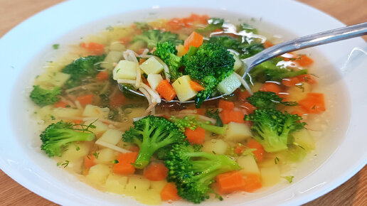 Овощной суп с вермишелью