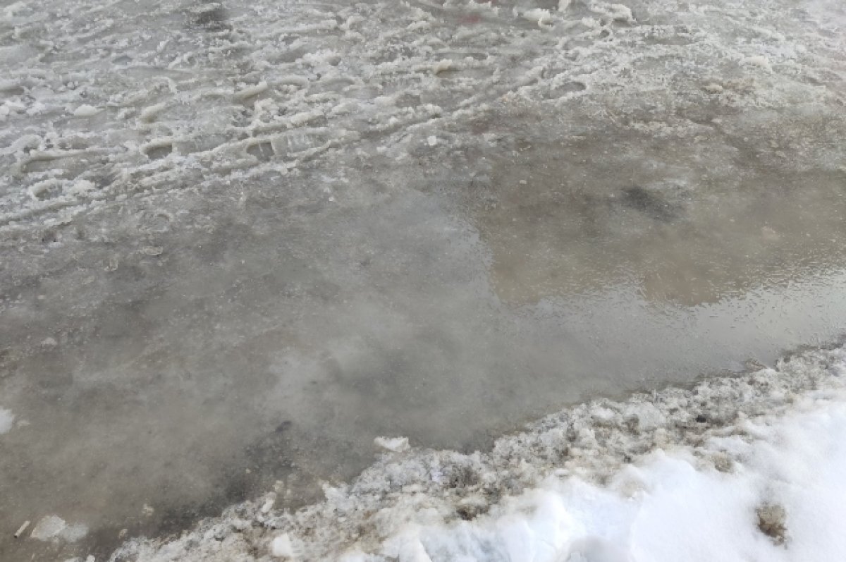    Улицы Троицка в Челябинской области затопило талой водой