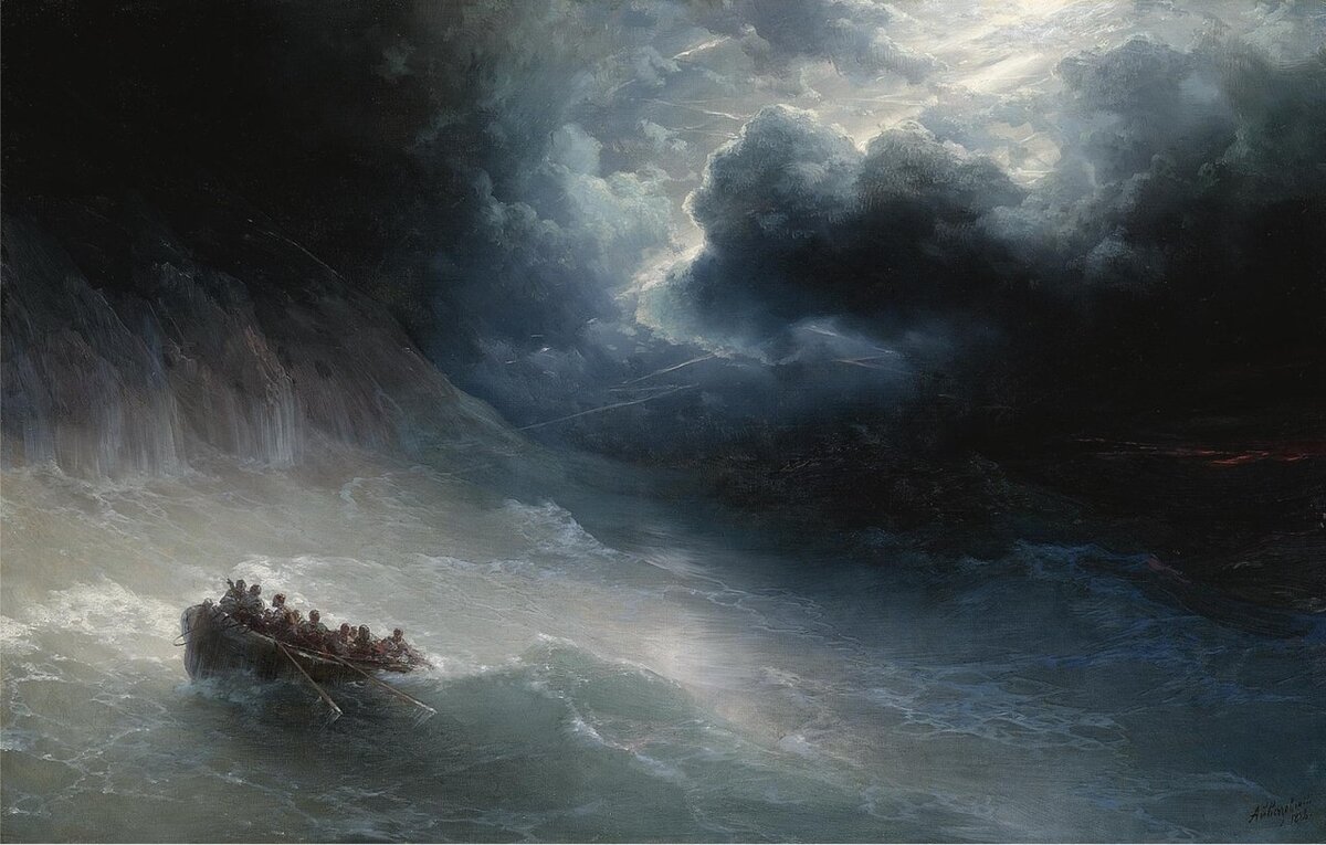 Картина Ивана Константиновича Айвазовского "Гнев морей" (1886)