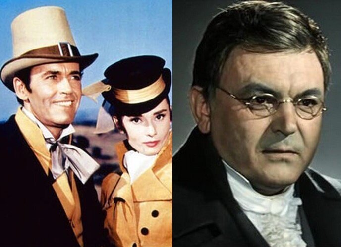 Стройный, красивый мачо в ковбойской шляпе (в исполнении Генри Фонда) и полный 40-летний мужчина (в исполнении Сергея Бондарчука) - оба образа далеки от оригинала, описанного автором романа.