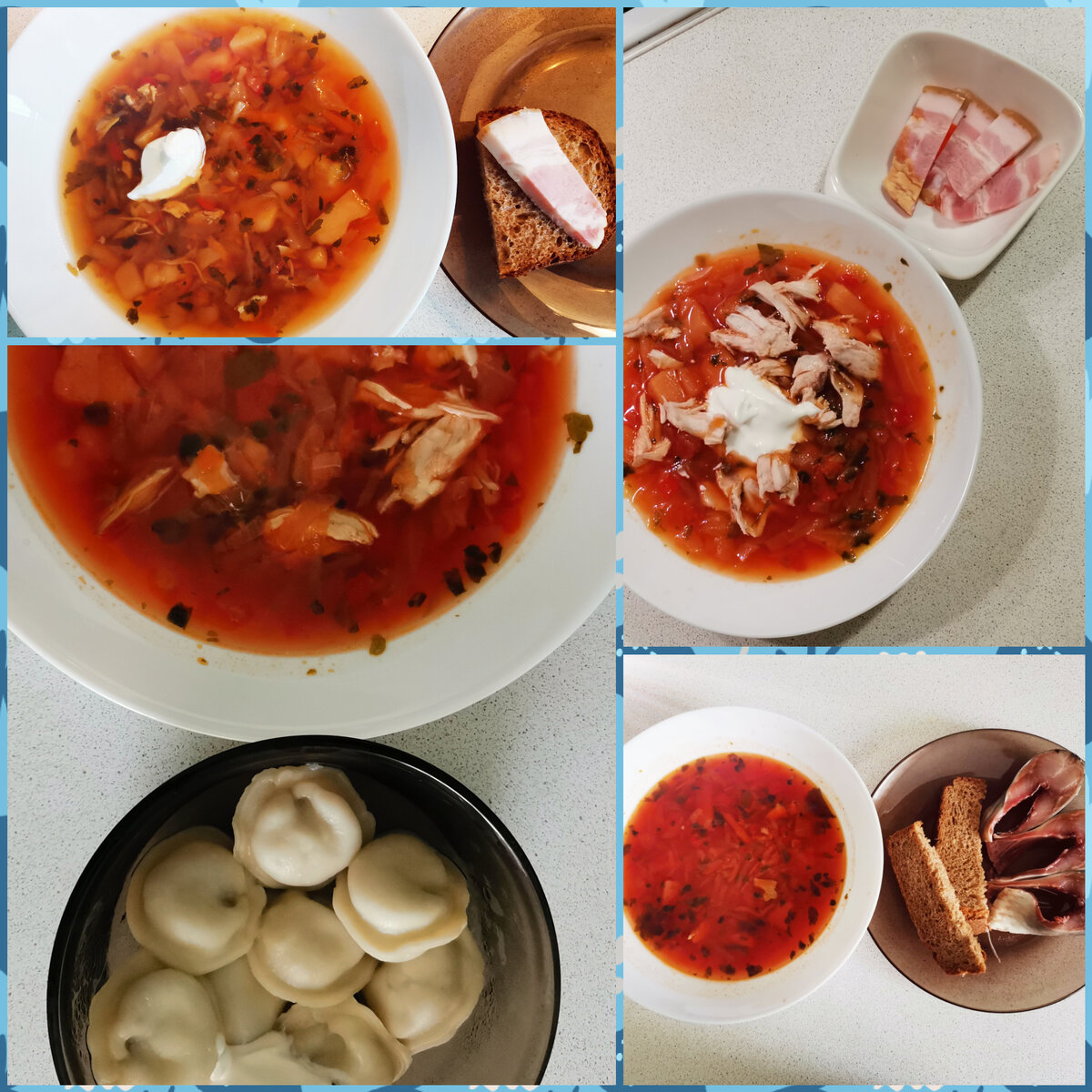 Варианты обедов. Фото автора канала "Счастье есть" 