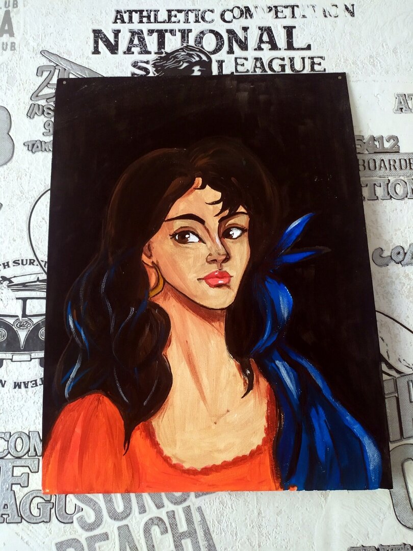 Картина "Цыганка приносящая удачу." В реальной жизни никогда не слышала, чтобы цыганка кому-нибудь удачу принесла.