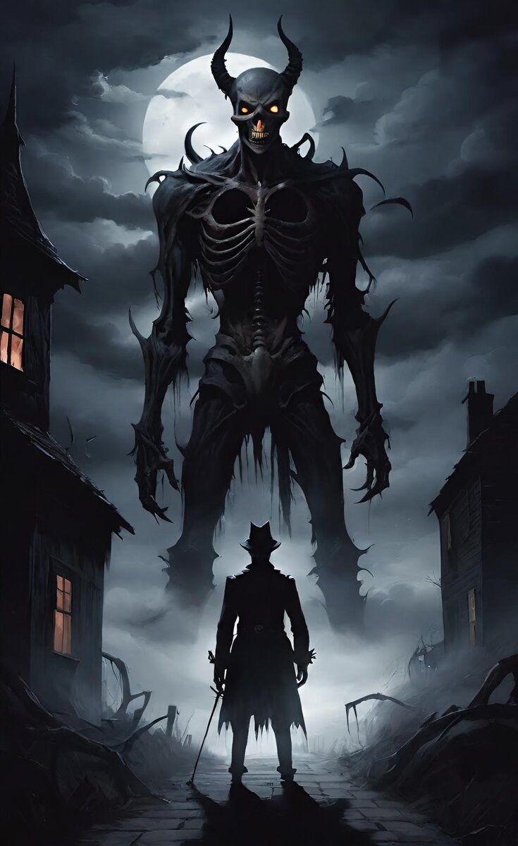 Встреча с люцифагом (нейросеть Dream by WOMBO)